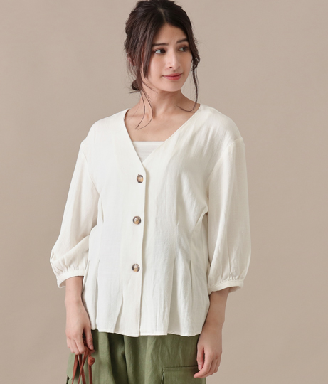 リネンウエストタックブラウス トップス シャツ ブラウス Auli レディースファッション通販anapオンライン