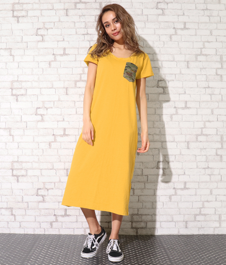 迷彩ダメージポケットロングワンピース ワンピース ドレス ロングワンピ マキシ丈ワンピース Anap レディースファッション通販anap オンライン