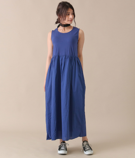 異素材ロングワンピース ワンピース ドレス ロングワンピ Auli レディースファッション通販anapオンライン