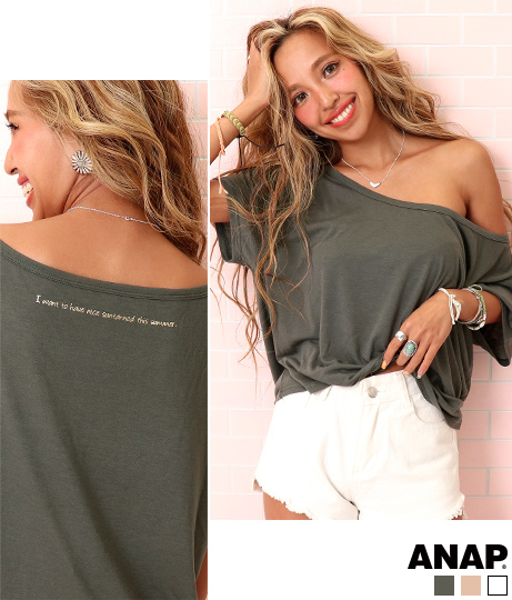 ネックロゴルーズTシャツ(トップス/Tシャツ) | ANAP