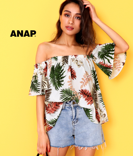 ボタニカル柄オフショルトップス Anap レディースファッション通販anapオンライン