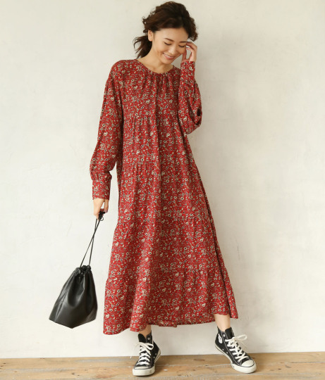 ペイズリーティアードワンピース ワンピース ドレス ロングワンピ Auli レディースファッション通販anapオンライン