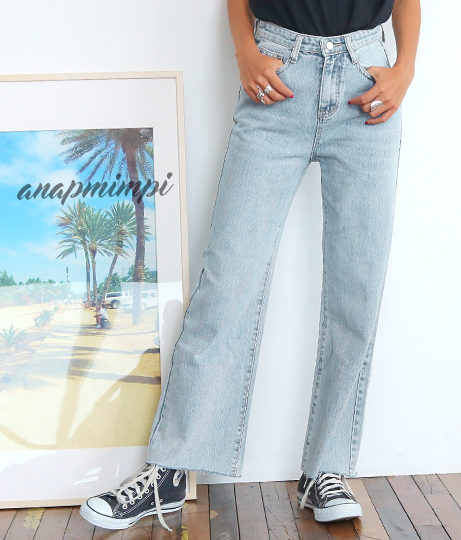 【ANAP GiRL アナップガール ダメージデニム ハイウエスト デニム パンツ ダメージ ジーンズ ジーパン gパン テーパードパンツ ボトムス ガールズ ティーンズ 小学生 中学生 ファッション 春物 春夏 ベルト付】 【40%OFF】 ベルト刺繍デザインダメージテーパードデニムパンツ