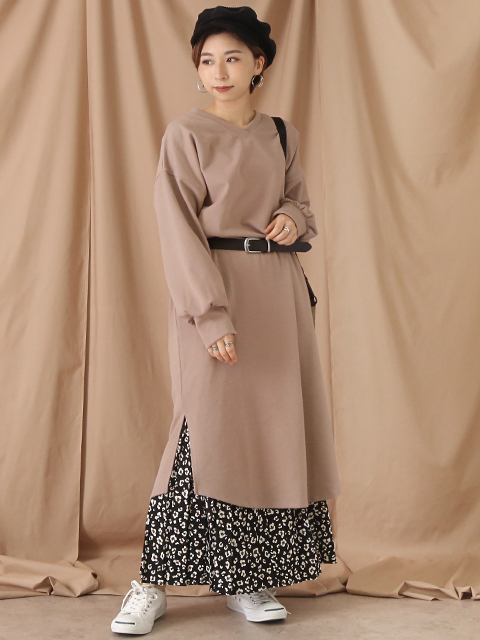 起毛カットソーvネックワンピースコーディネート コーディネート レディースファッション通販anapオンライン