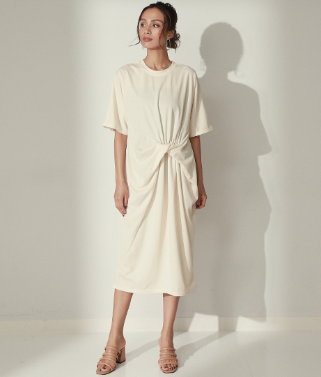 ワッフルジャガードツイストドレープワンピース ワンピース ドレス ロングワンピ マキシ丈ワンピース Settimissimo レディースファッション通販anapオンライン