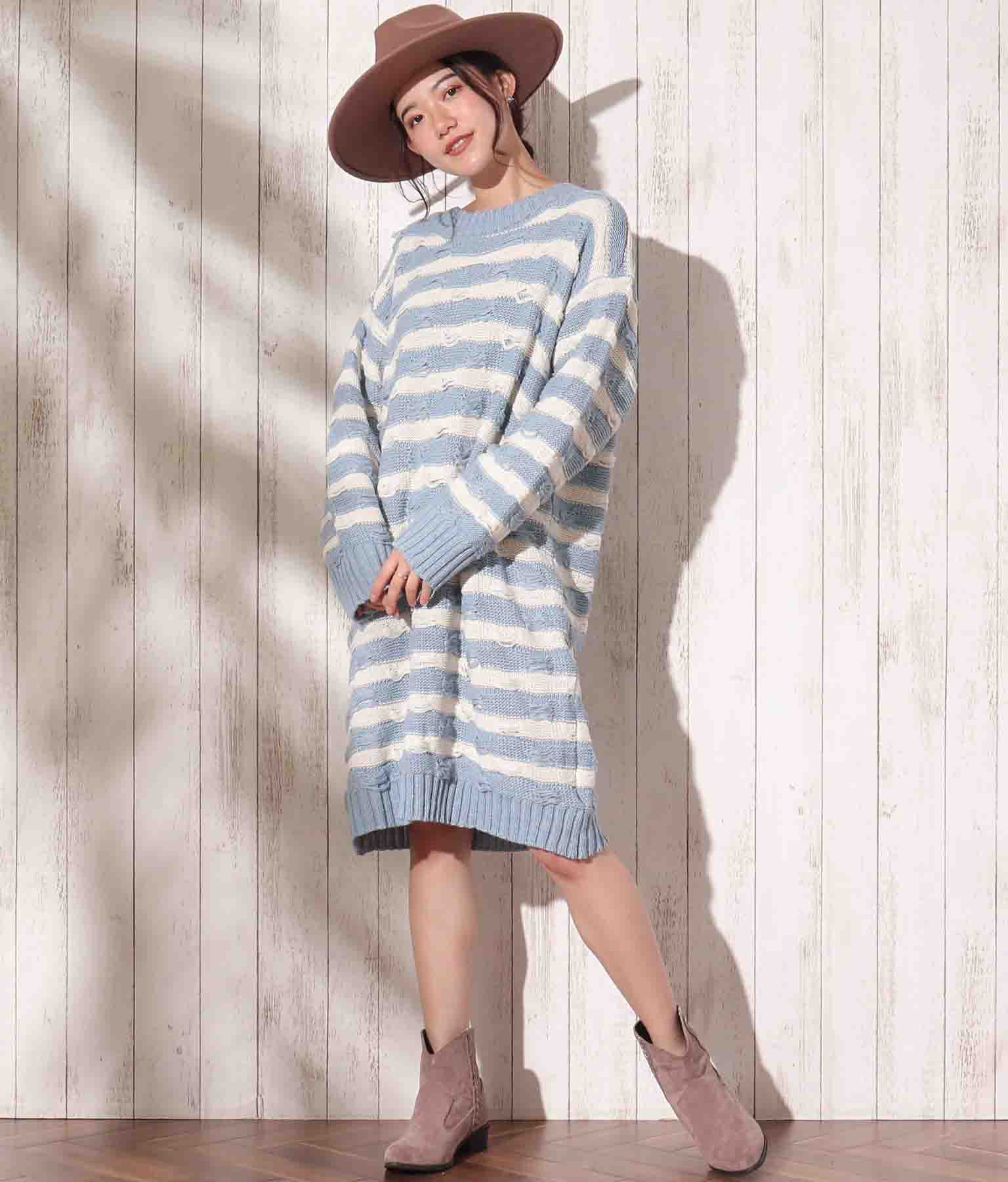 ボーダーニットワンピースコーディネート コーディネート レディースファッション通販anapオンライン