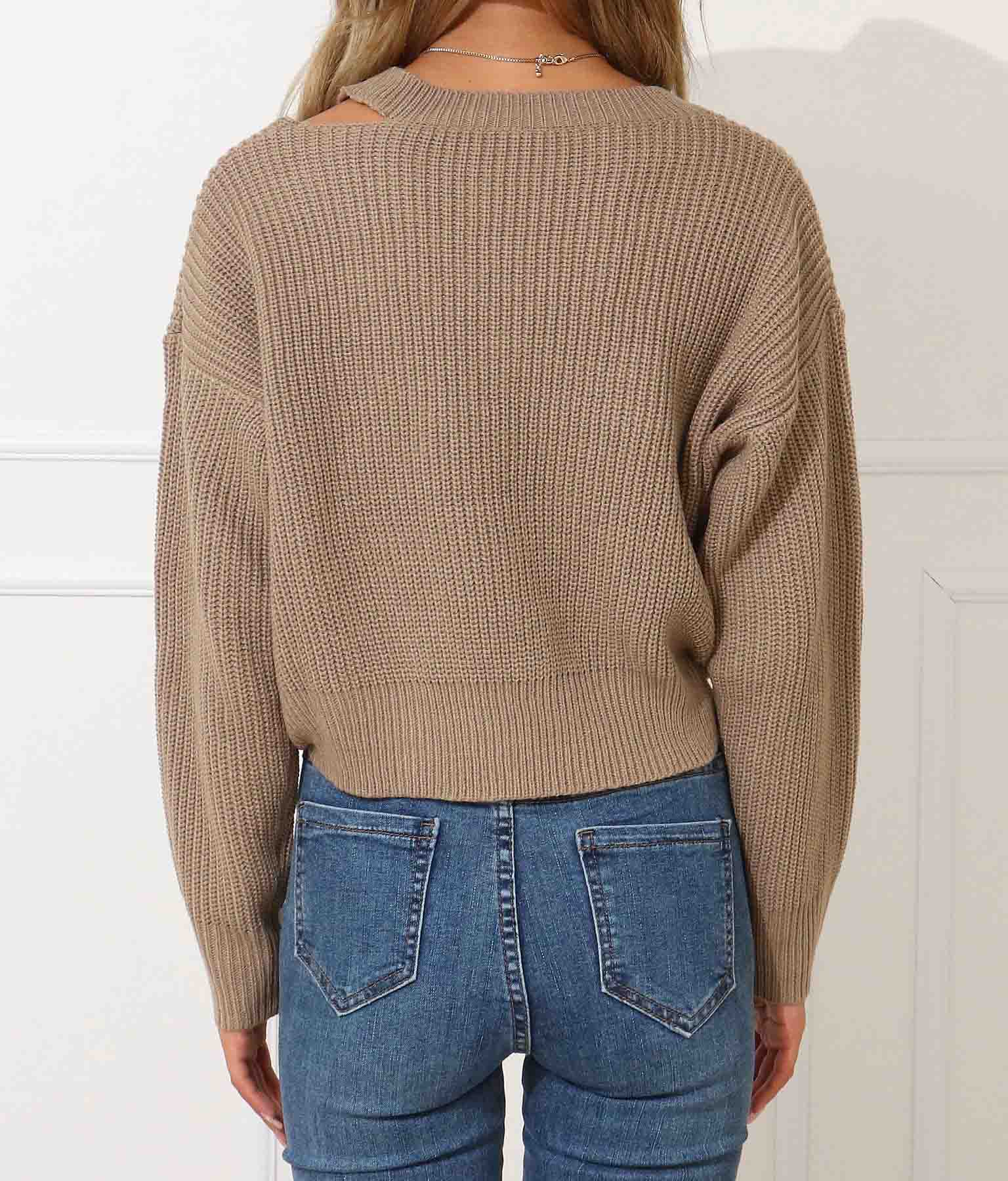 ワンサイドカットvネックニットトップス トップス ニット セーター Anap Latina レディースファッション通販anapオンライン