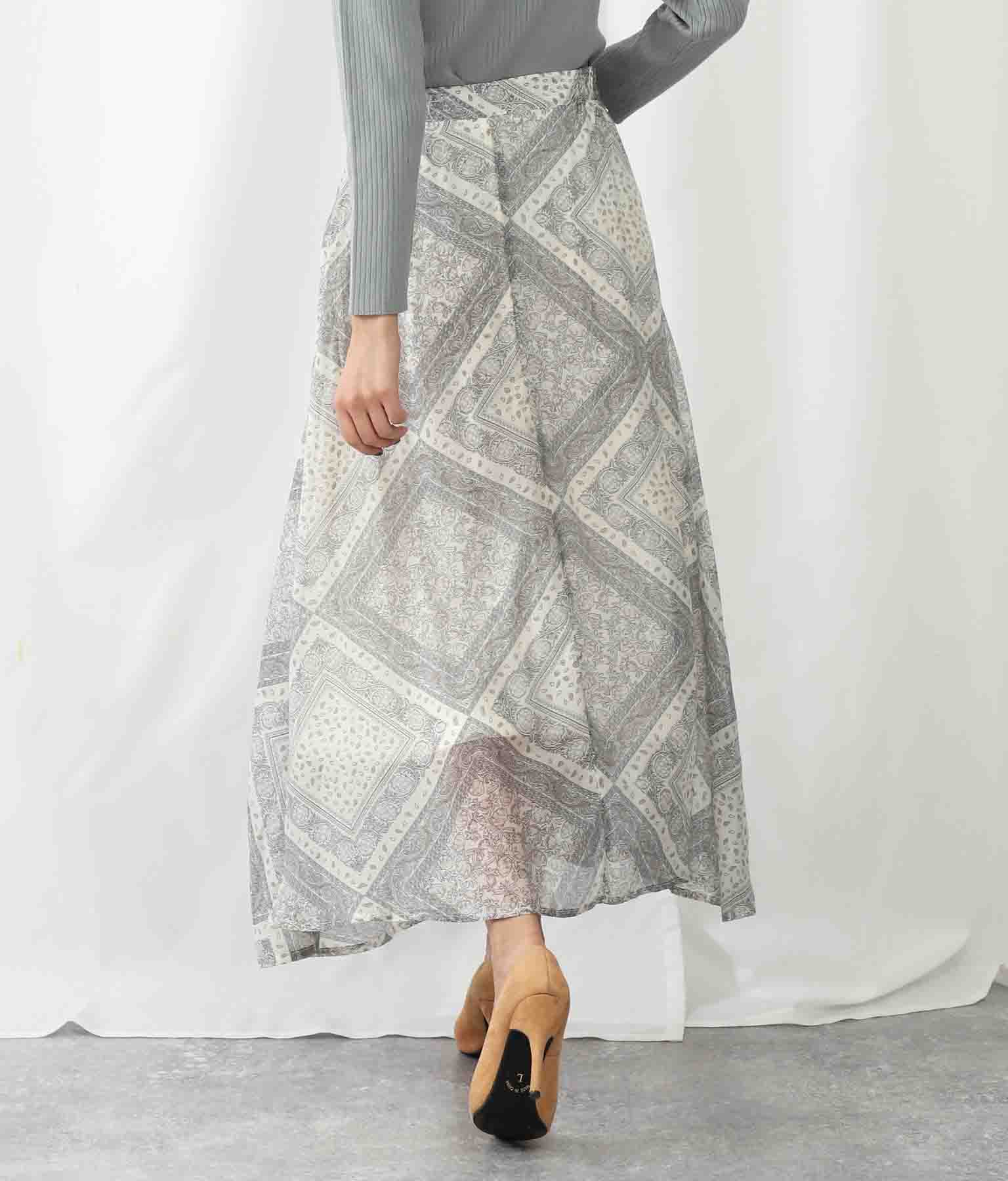 ペイズリープリントオーガンジースカート(ボトムス・パンツ /スカート) | Alluge