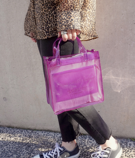 エンボスビニール2wayトートバッグ バッグ 鞄 小物 クリアバッグ ショルダーバッグ トートバッグ Factor レディースファッション通販anapオンライン