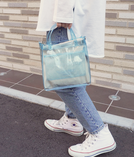 エンボスビニール2wayトートバッグ バッグ 鞄 小物 クリアバッグ ショルダーバッグ トートバッグ Factor レディースファッション通販anapオンライン