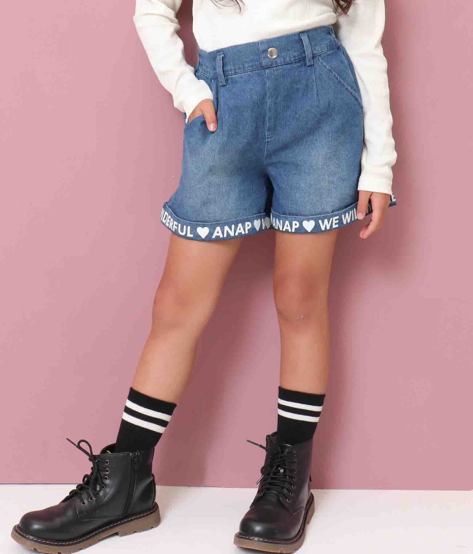 ロールアップキュロット ボトムス パンツ ショートパンツ Anap Kids レディースファッション通販anapオンライン