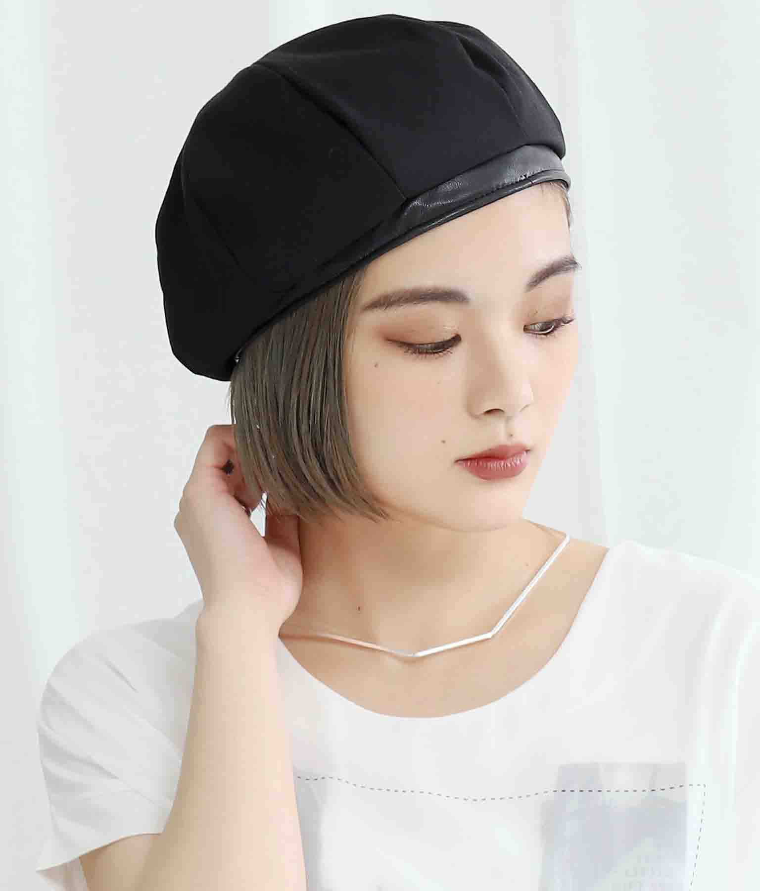 リネンライクパイピングボリュームベレー帽 ファッション雑貨 ハット キャップ ニット帽 キャスケット ベレー帽 Settimissimo レディースファッション通販anapオンライン