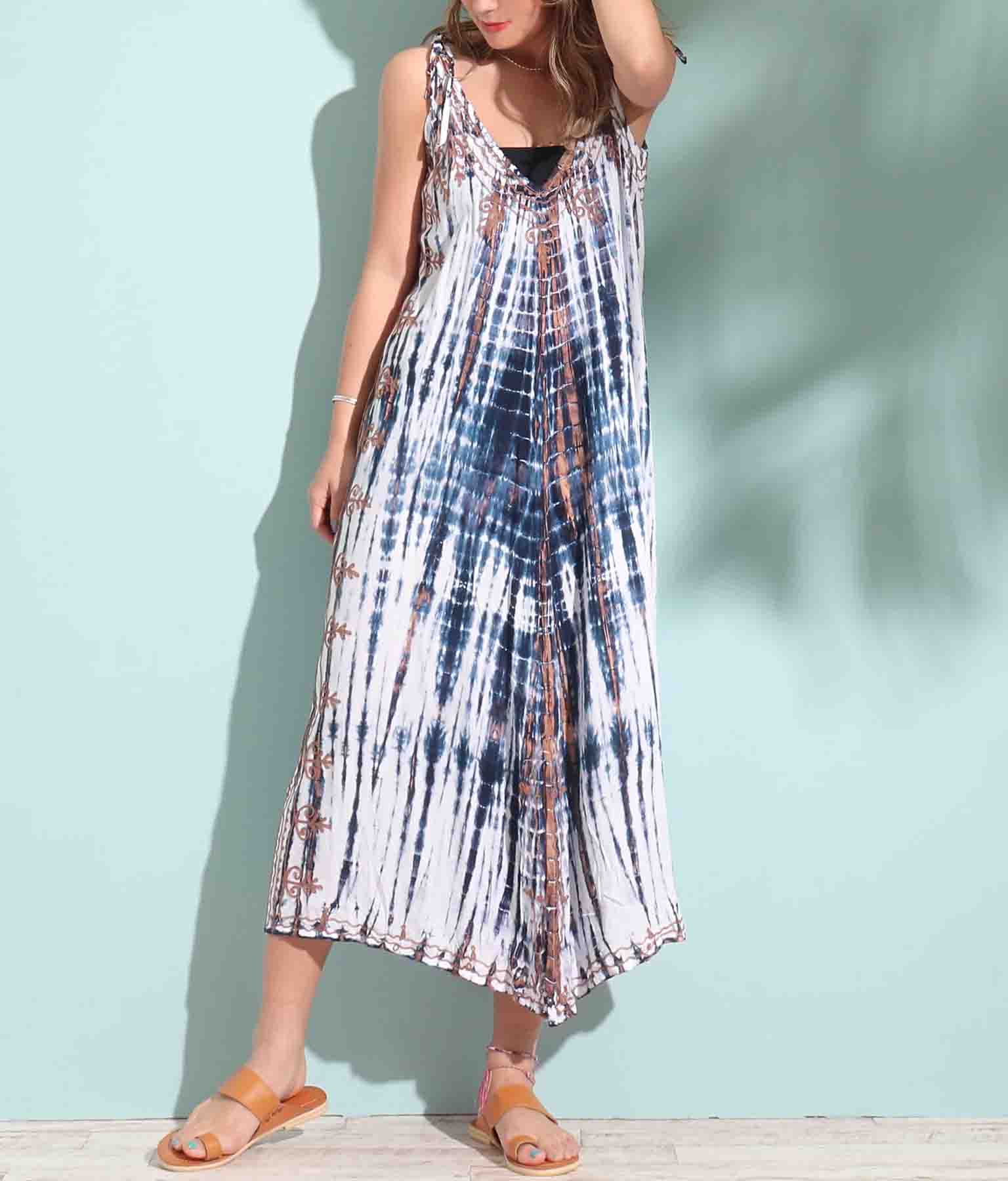 タイダイ刺繍ロングワンピース ワンピース ドレス サロペット オールインワン Anap Mimpi レディースファッション通販anapオンライン