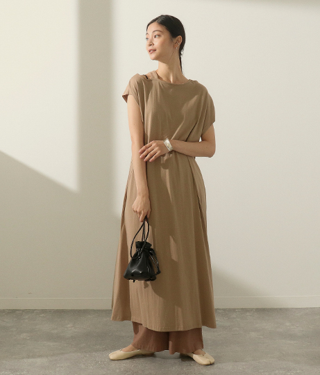 ワンショルダーワンピース ワンピース ドレス ロングワンピ マキシ丈ワンピース Auli レディースファッション通販anapオンライン