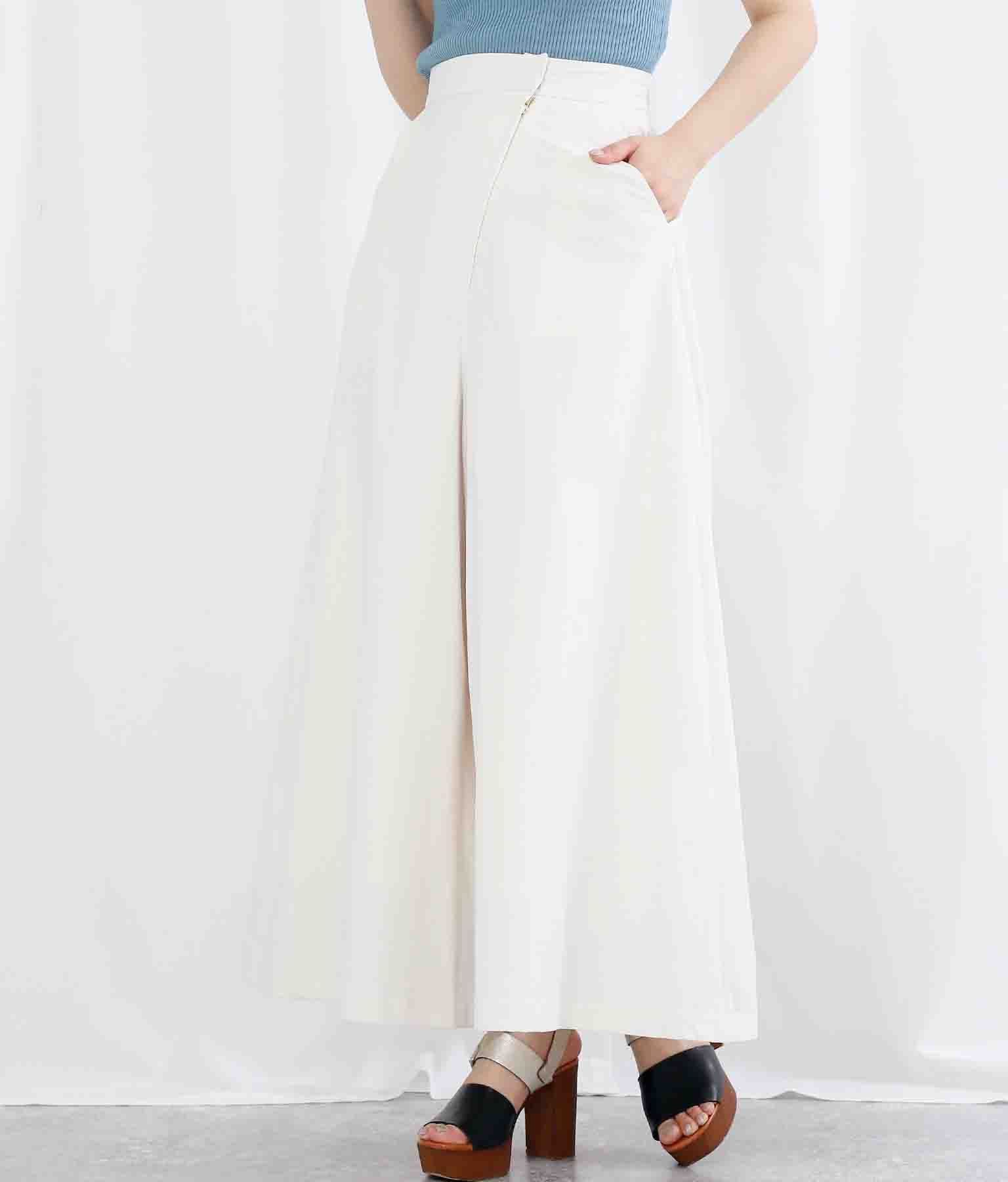 Rawfudge斜め切替デザインワイドフレアーパンツ ボトムス パンツ ロングパンツ Settimissimo レディースファッション通販anapオンライン