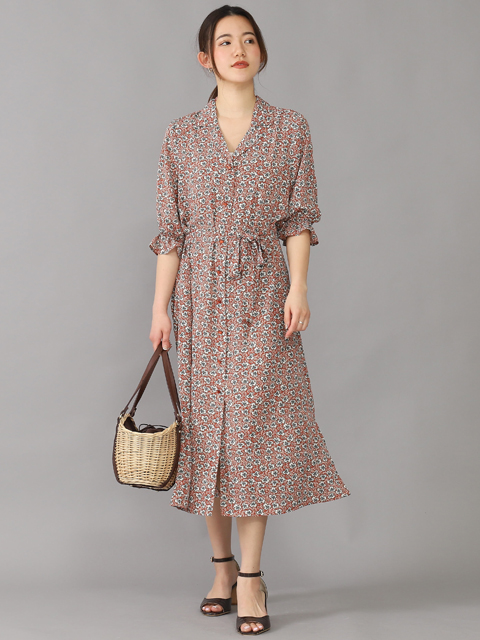 ジョーゼットペイズリープリントガウンワンピースコーディネート コーディネート レディースファッション通販anapオンライン