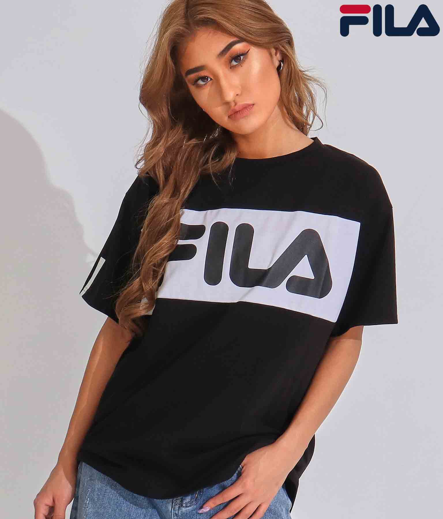 Fila ビックシルエット フロント切替tシャツ トップス Tシャツ Fila2 委託 レディースファッション通販anapオンライン