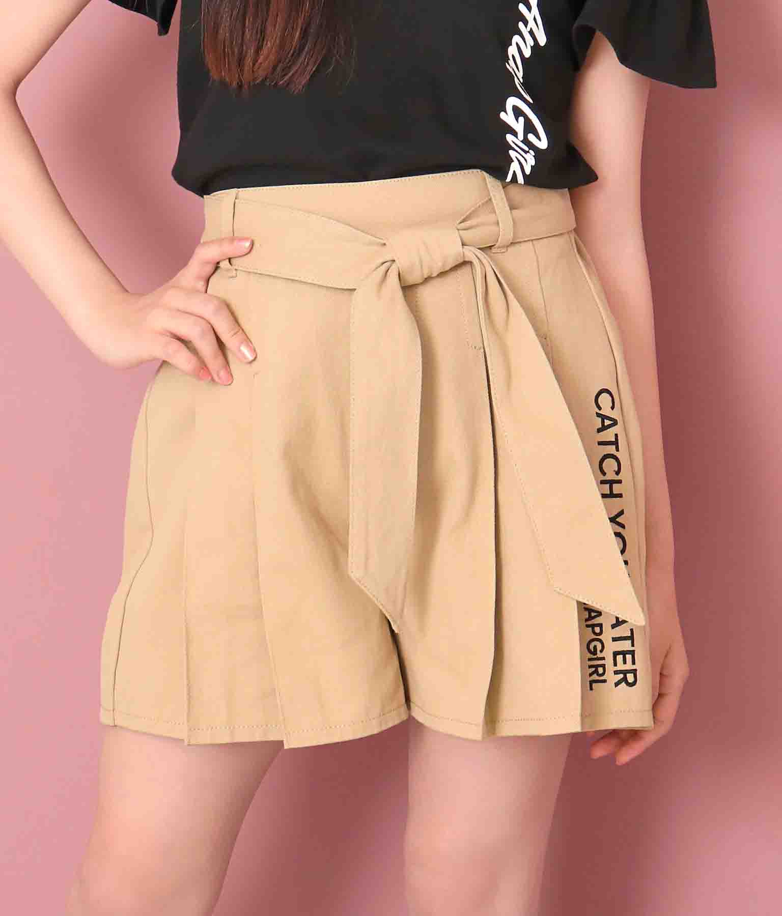 ベルトリボン付ショートパンツ ボトムス パンツ ショートパンツ ハイウエストショートパンツ Anap Girl レディースファッション通販 Anapオンライン