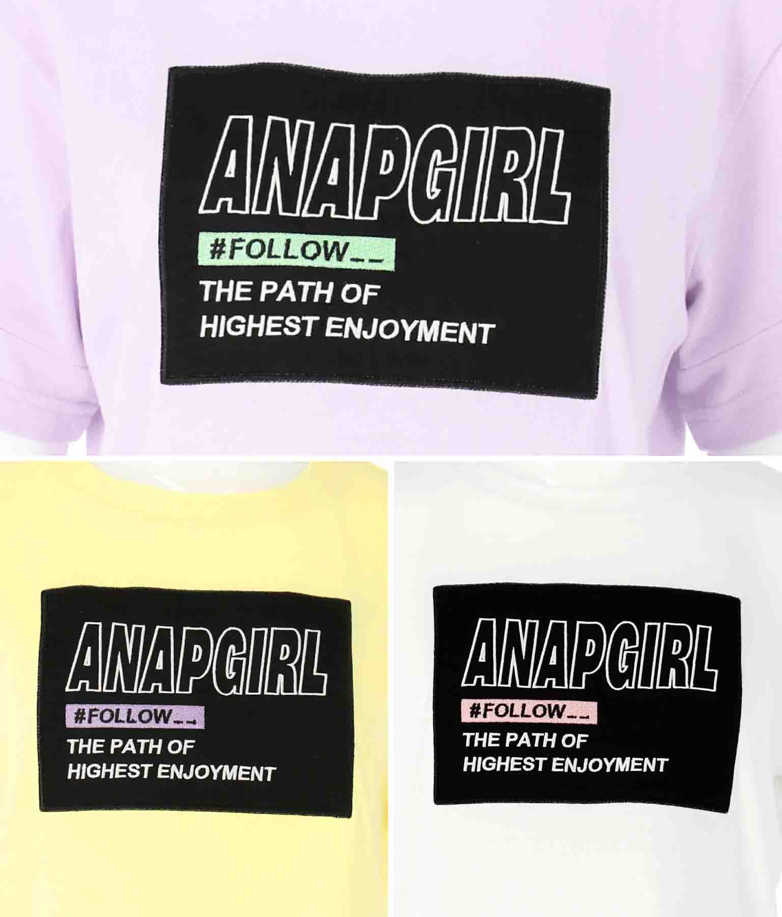 袖アキボックスロゴトップス(トップス/Tシャツ) | ANAP GiRL