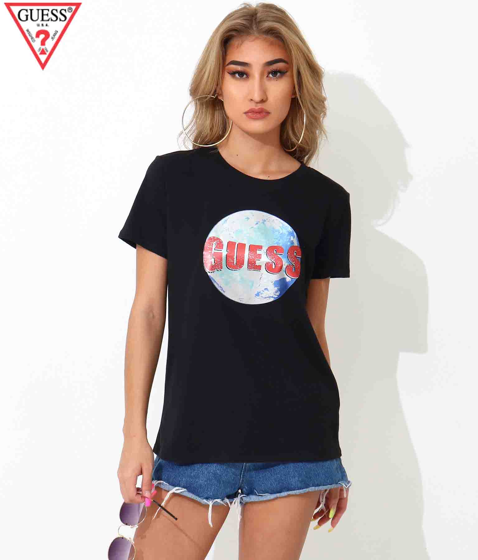 SS GUESS PLANET LOGO EASY TEE