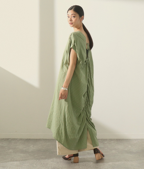 ストライプ織りワンピース ワンピース ドレス ミディアムワンピ Auli レディースファッション通販anapオンライン