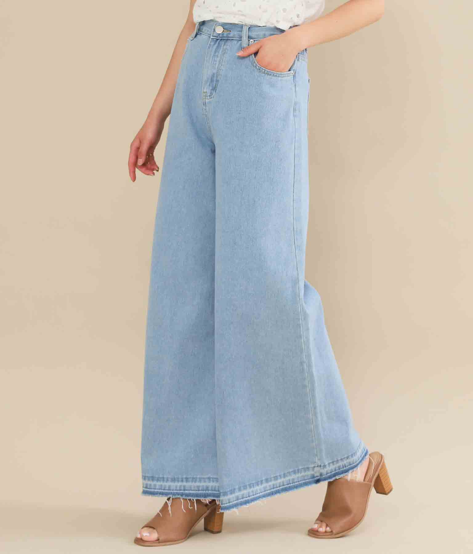 バックゴムデニムワイドパンツ ボトムス パンツ ロングパンツ Chille レディースファッション通販anapオンライン