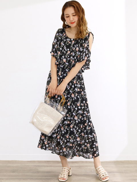2way花柄シフォンマキシワンピースコーディネート コーディネート レディースファッション通販anapオンライン 2way花柄シフォンマキシワンピースコーディネート コーディネート レディースファッション通販anapオンライン