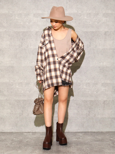 サイドゴア厚底ブーツコーディネート コーディネート レディースファッション通販anapオンライン