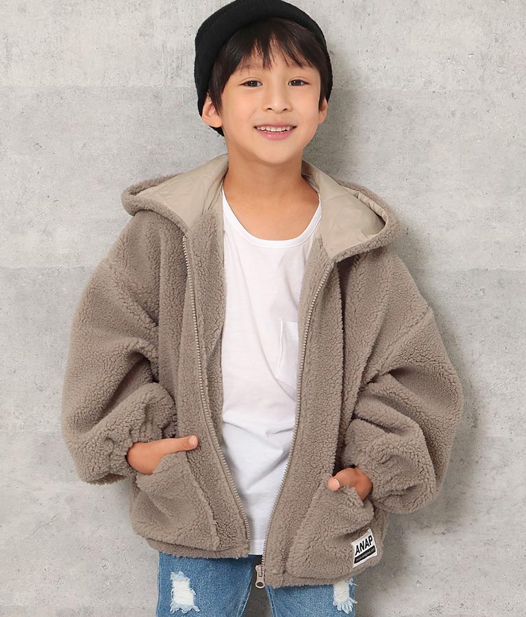 オーバーサイズボアフーディブルゾン アウター コート ジャケット ジャケット ブルゾン Anap Kids レディースファッション通販 Anapオンライン