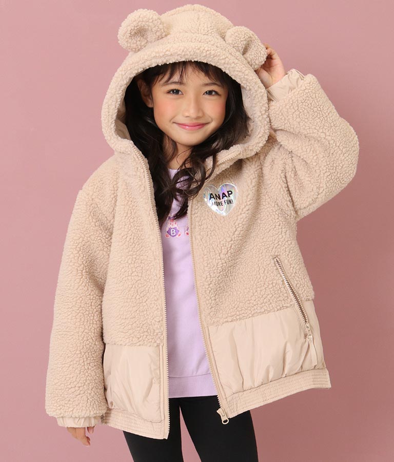 クマ耳シープボア中綿コート アウター コート ジャケット ボアジャケット Anap Kids レディースファッション通販anapオンライン