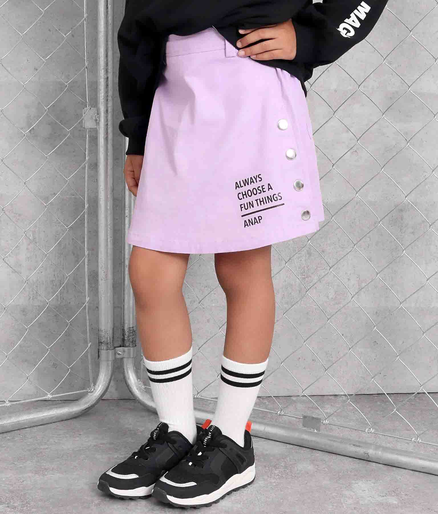 サイドボタンインパン付きスカート(ボトムス・パンツ /スカート) | ANAP KIDS