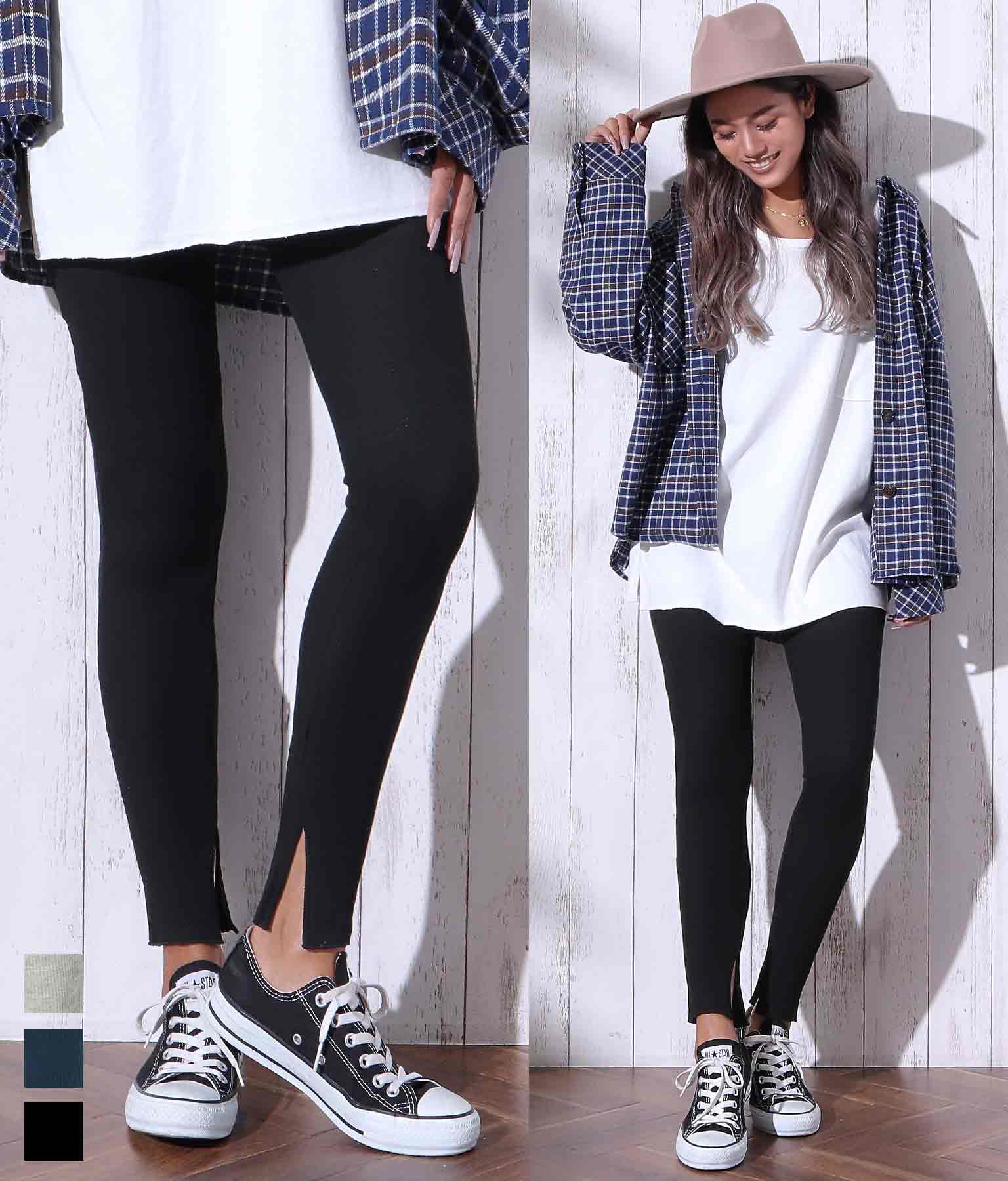 anap mimpi 裾インスリットワッフルレギンス