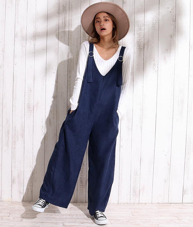 anap mimpi ピーチ起毛サロペット