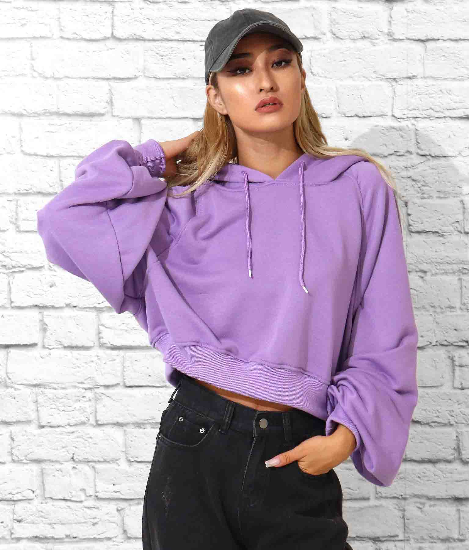 anap Latina ボリュームスリーブショート丈ビッグフーディープルオーバー