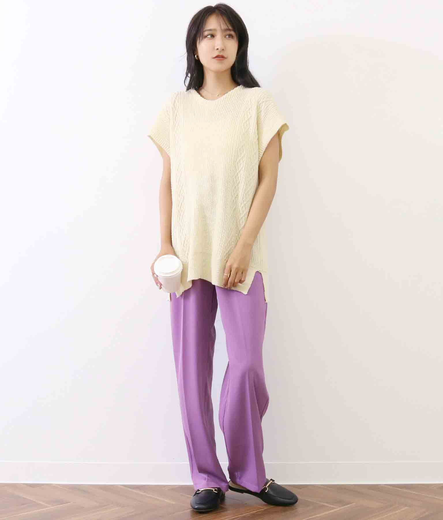 タック入りシンプルストレートパンツ ボトムス パンツ ロングパンツ Chille レディースファッション通販anapオンライン