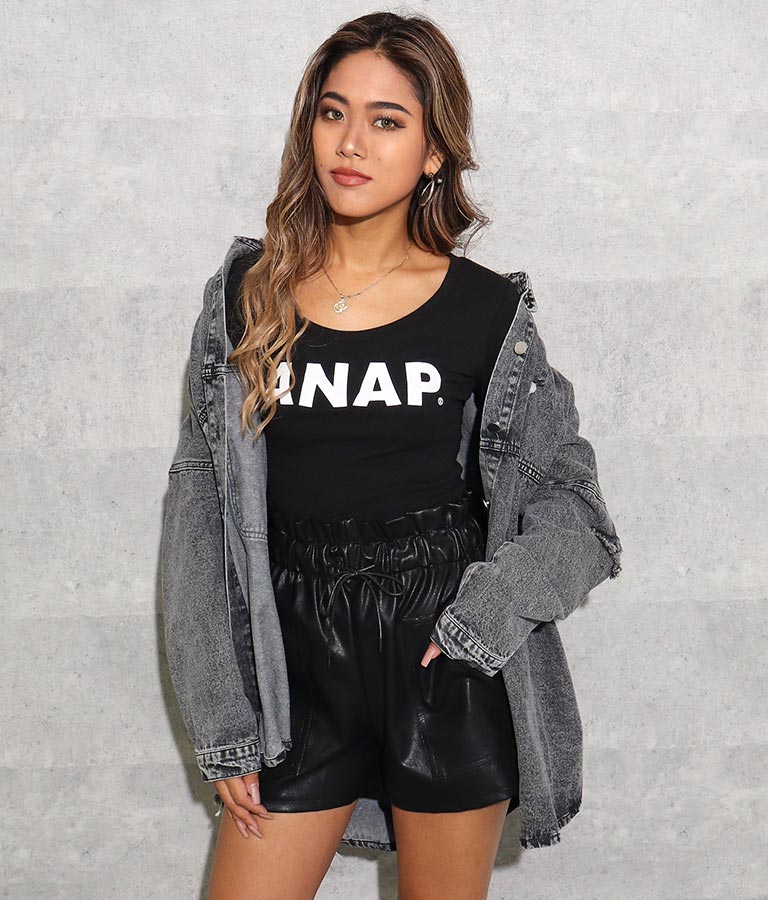 anap ANAPロゴフィットロングTシャツ