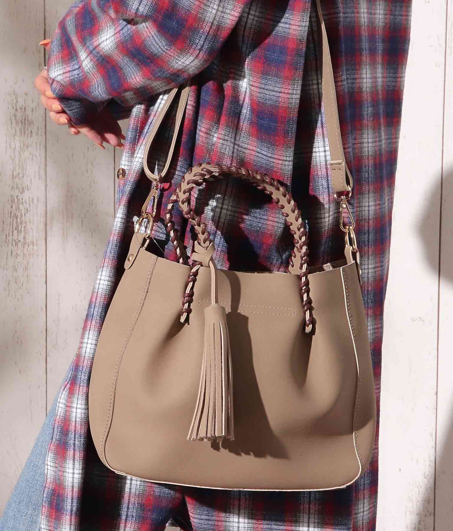 anap mimpi ステッチタッセルバッグ