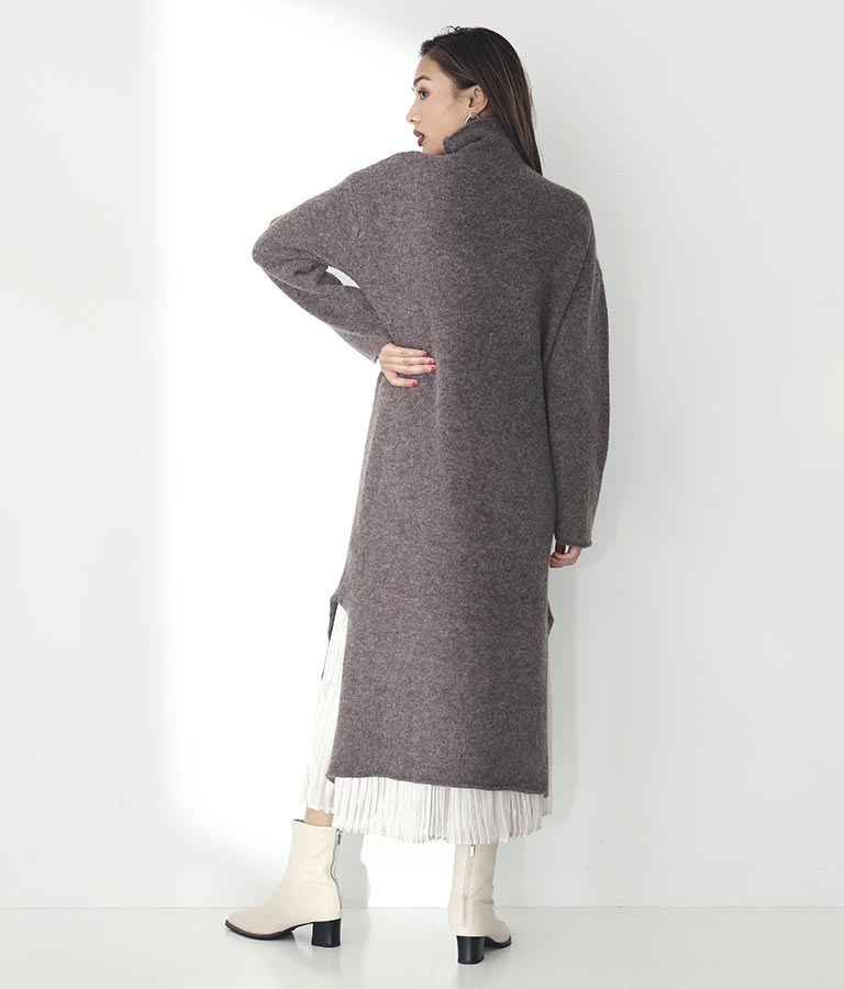 ボトルネックサイドスリットニットワンピース ワンピース ドレス ロングワンピ タートルニットワンピース Settimissimo レディースファッション通販anapオンライン