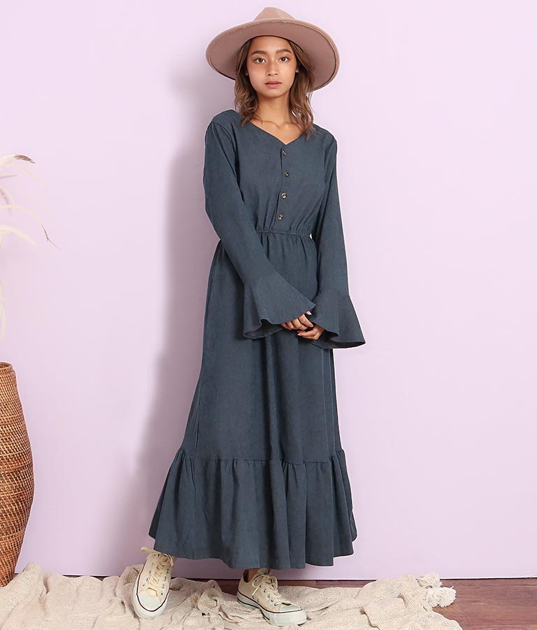 anap mimpi コーデュロイロングワンピース
