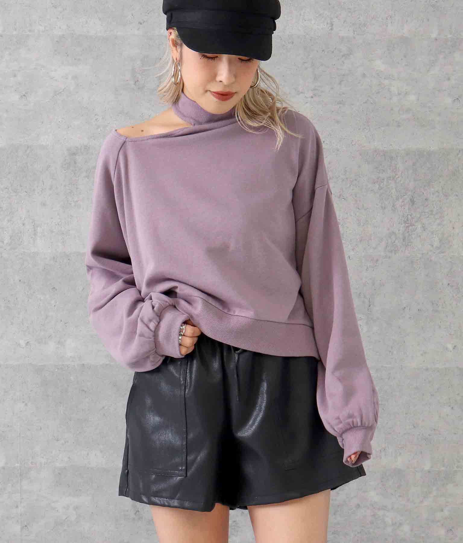 ANAP アシメデザインサイドスリットスウェット