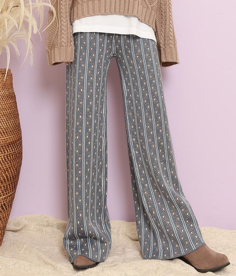 anap mimpi ネイティブ柄ジャガードパンツ