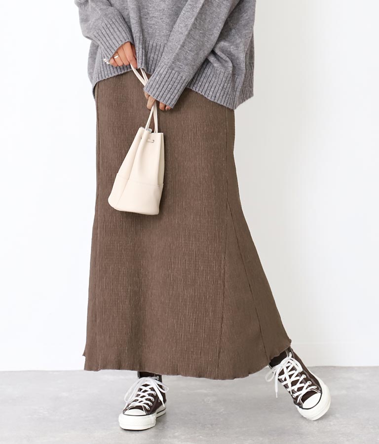 Alluge リップルロングスカート