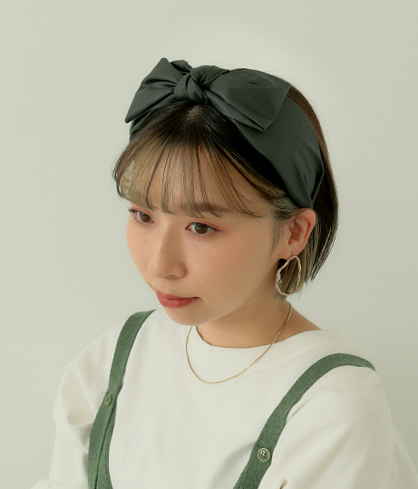 レザーリボンカチューシャ アクセサリー ヘアアクセサリー ヘアバンド Factor レディースファッション通販anapオンライン
