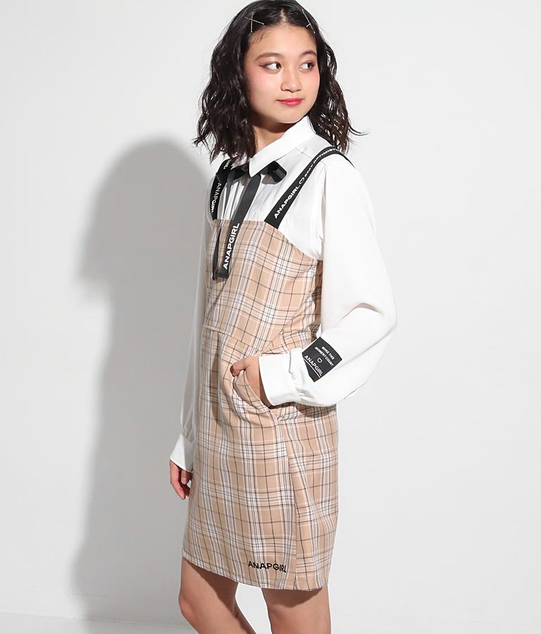 肩ロゴジャンパースカート(ワンピース・ドレス/ミディアムワンピ) | ANAP GiRL