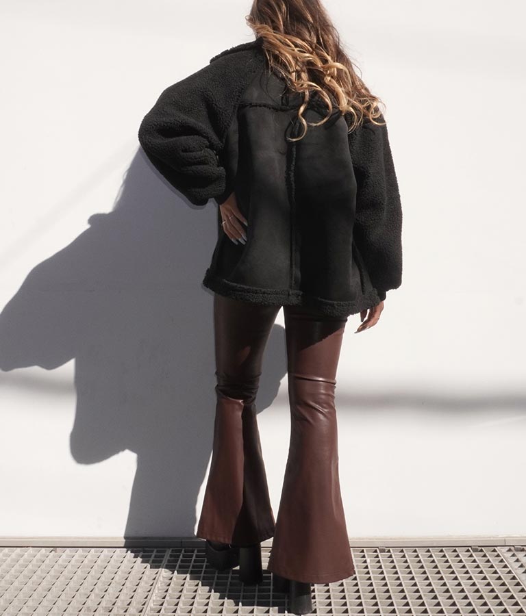 フェイクムートンライダースジャケット アウター コート ジャケット ムートンコート ボアジャケット Anap レディースファッション通販anapオンライン