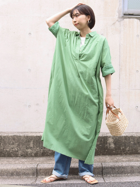 袖レーススキッパーシャツワンピースコーディネート コーディネート レディースファッション通販anapオンライン