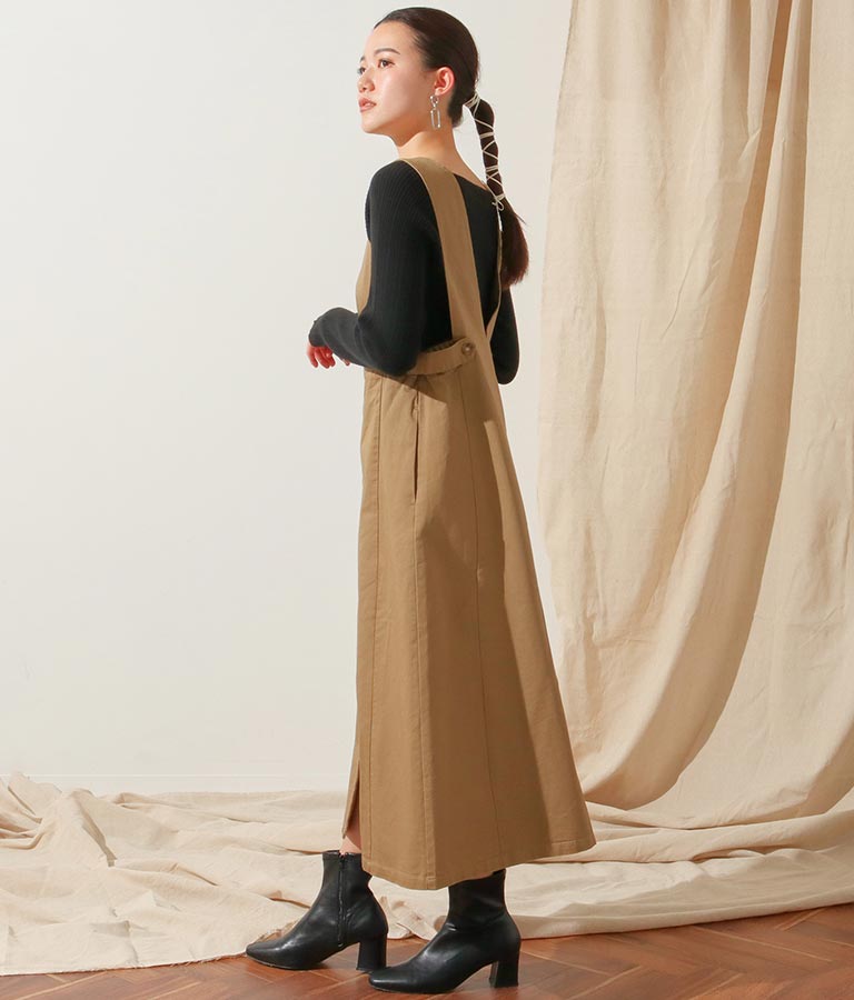 ウォッシュドハイカウントジャンパースカート(ワンピース・ドレス/ロングワンピ・サロペット/オールインワン) | Alluge