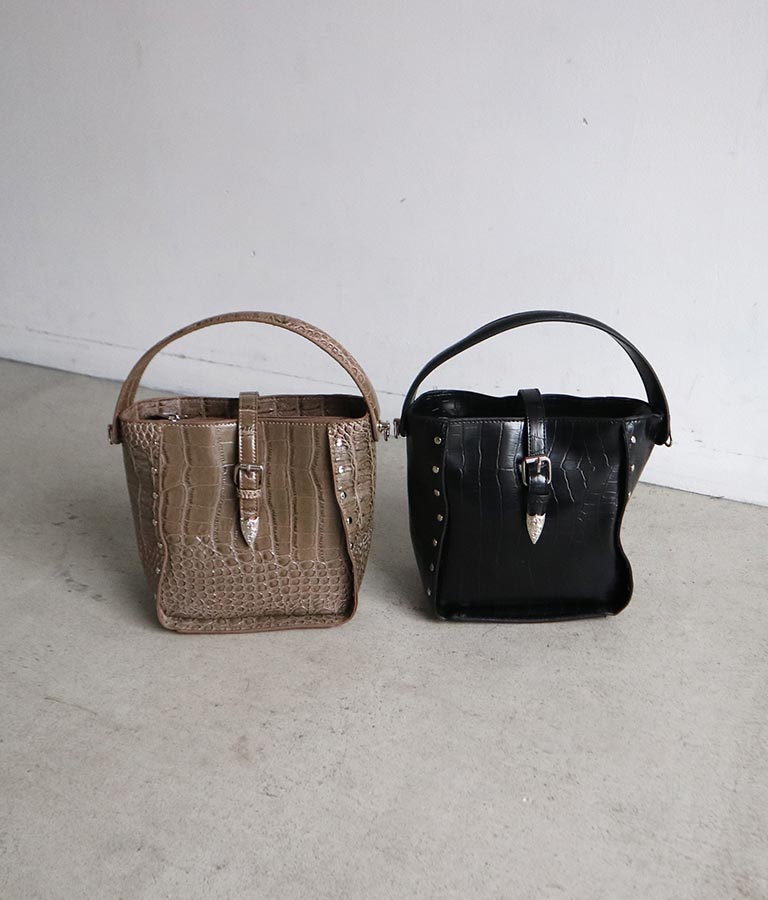 ベルトデザインクロコ風バッグ バッグ 鞄 小物 ハンドバッグ ショルダーバッグ Anap レディースファッション通販anapオンライン