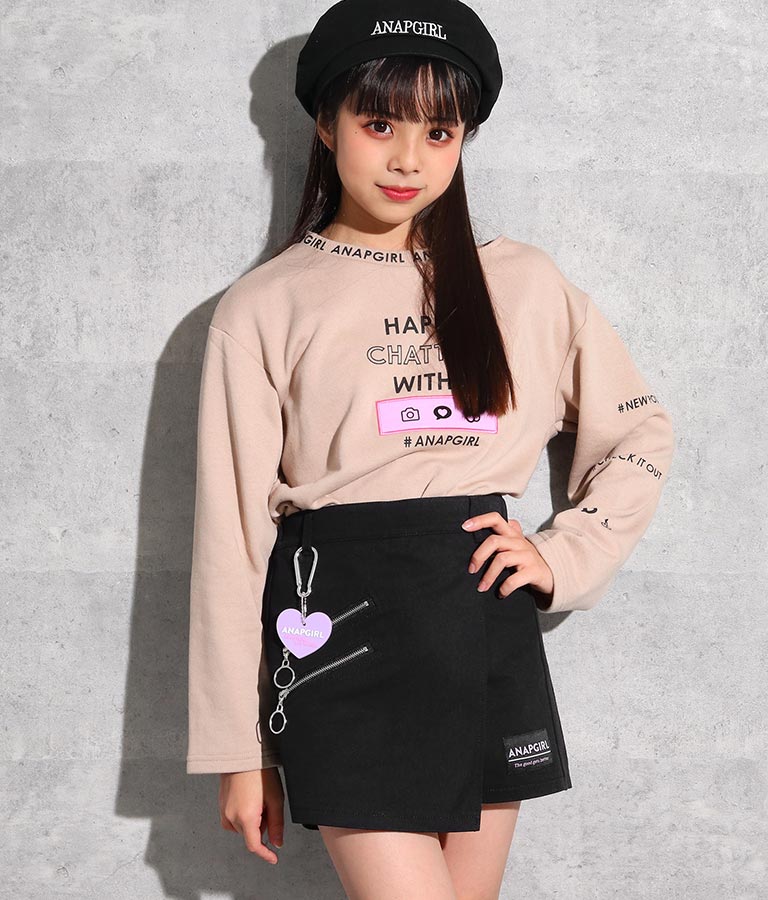 ハートカラビナ付スカパン ボトムス パンツ ショートパンツ スカート Anap Girl レディースファッション通販anapオンライン
