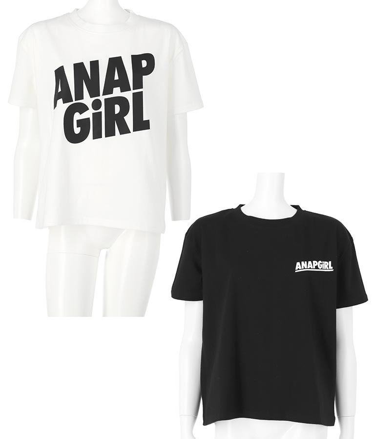 ビッグロゴ スモールロゴtシャツ2枚セット トップス Tシャツ Anap Girl レディースファッション通販anapオンライン